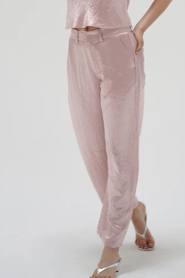 Kait Shine Pant - Rosewater - Elle Maxine