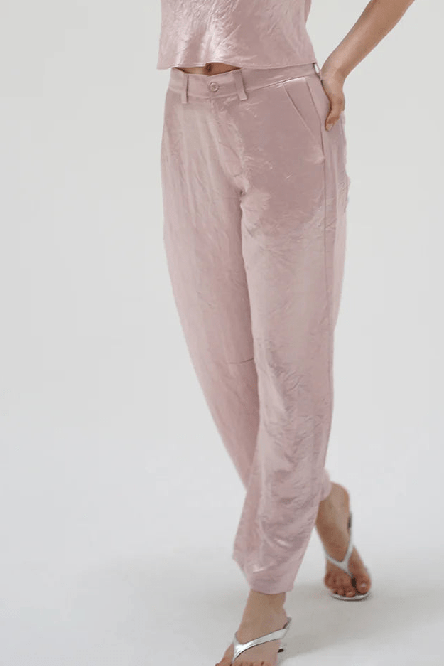 Kait Shine Pant - Rosewater - Elle Maxine