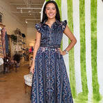 Karly Ruffle Sleeve Midi Dress - Elle Maxine