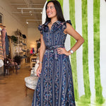 Karly Ruffle Sleeve Midi Dress - Elle Maxine