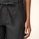 Katie High Rise Drawstring Short - Black - Elle Maxine