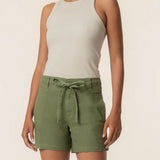 Katie High Rise Drawstring Short - Dill - Elle Maxine