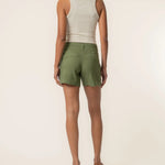 Katie High Rise Drawstring Short - Dill - Elle Maxine