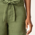 Katie High Rise Drawstring Short - Dill - Elle Maxine