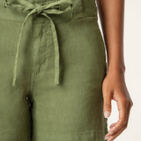 Katie High Rise Drawstring Short - Dill - Elle Maxine