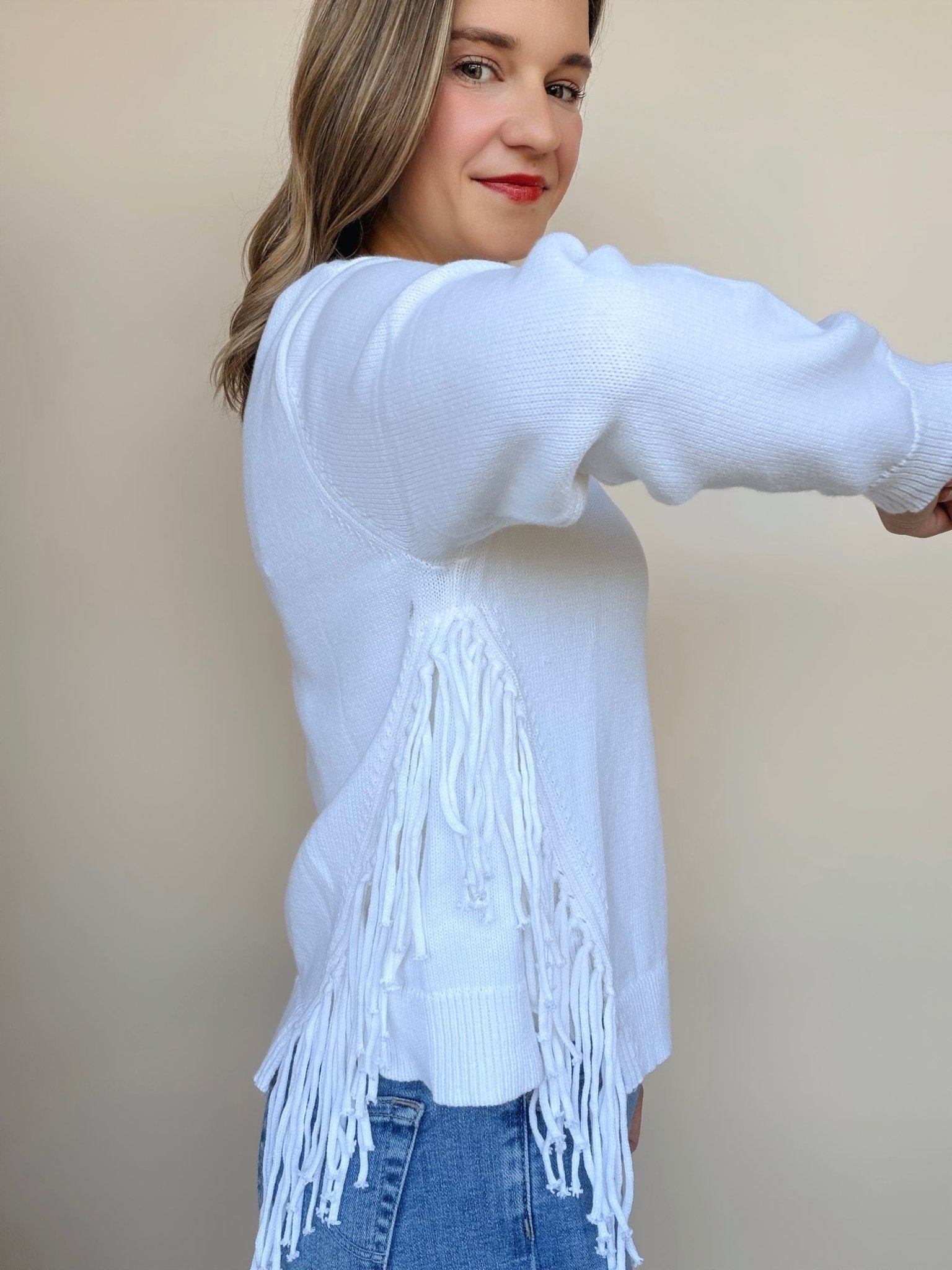 Katy Fringe Sweater - Elle Maxine