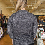Katy Metallic Sweater - Gunmetal - Elle Maxine