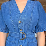 Kaulana Belted Denim Dress - Elle Maxine