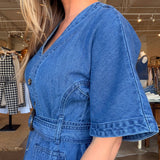 Kaulana Belted Denim Dress - Elle Maxine
