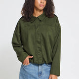 Keisha Suede Bubble Hem Jacket - Elle Maxine
