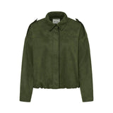 Keisha Suede Bubble Hem Jacket - Elle Maxine