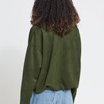 Keisha Suede Bubble Hem Jacket - Elle Maxine