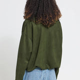 Keisha Suede Bubble Hem Jacket - Elle Maxine
