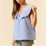 Kellie Ruffle V - Neck Top - Elle Maxine
