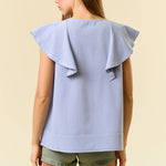 Kellie Ruffle V - Neck Top - Elle Maxine
