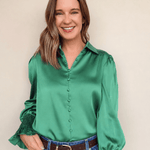 Kelly Button Front Blouse - Elle Maxine
