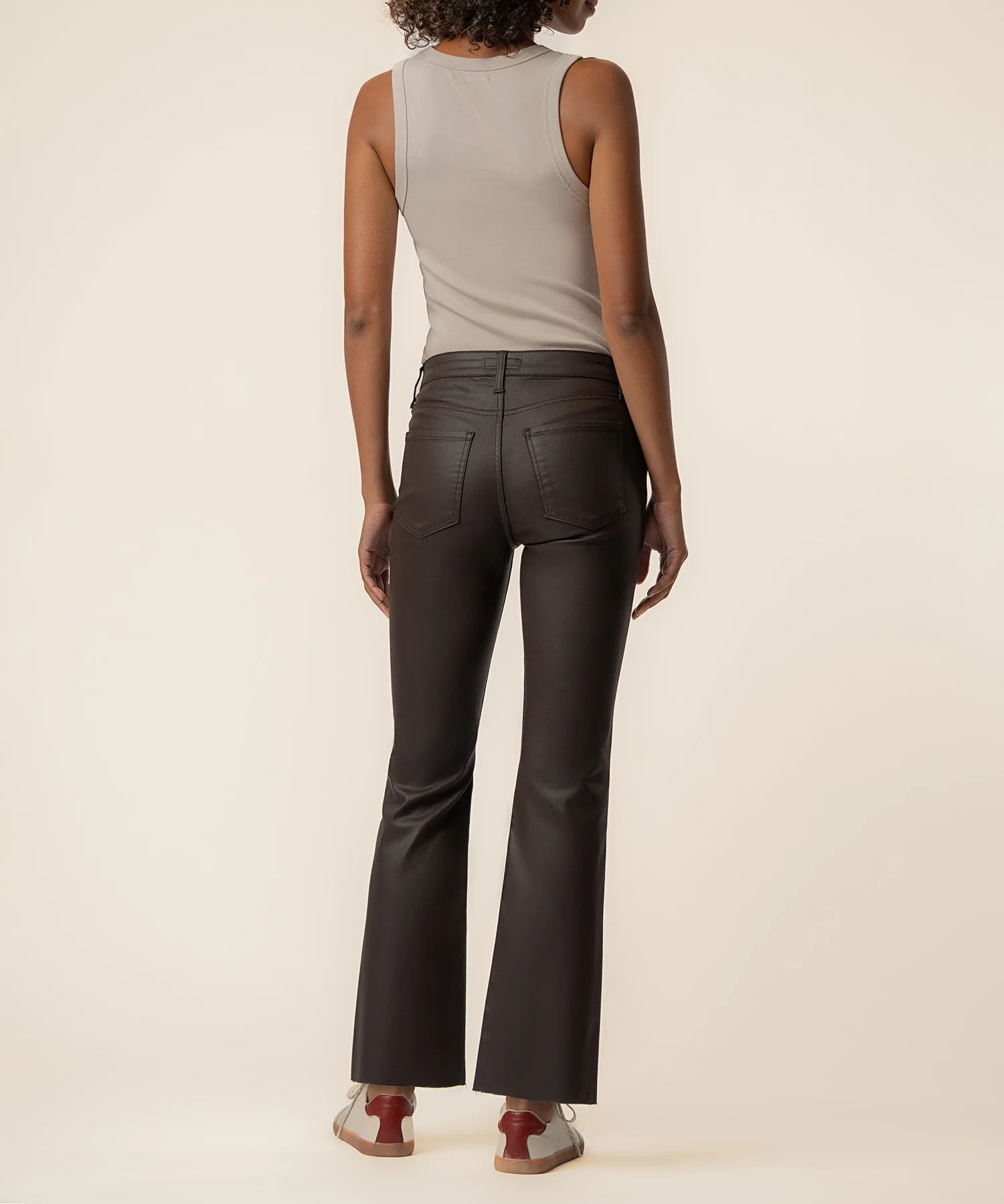 Kelsey Coated High Rise Ankle Flare Jeans - Elle Maxine