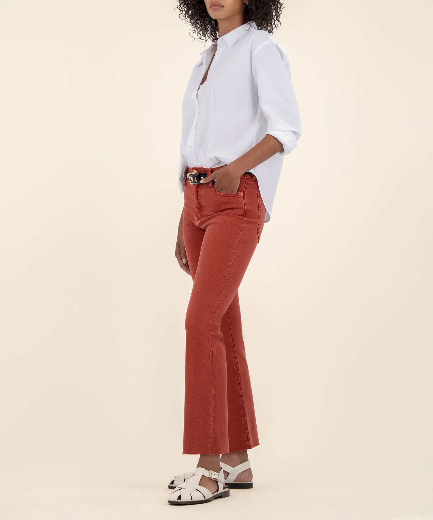 Kelsey Flare Jeans - Paprika - Elle Maxine