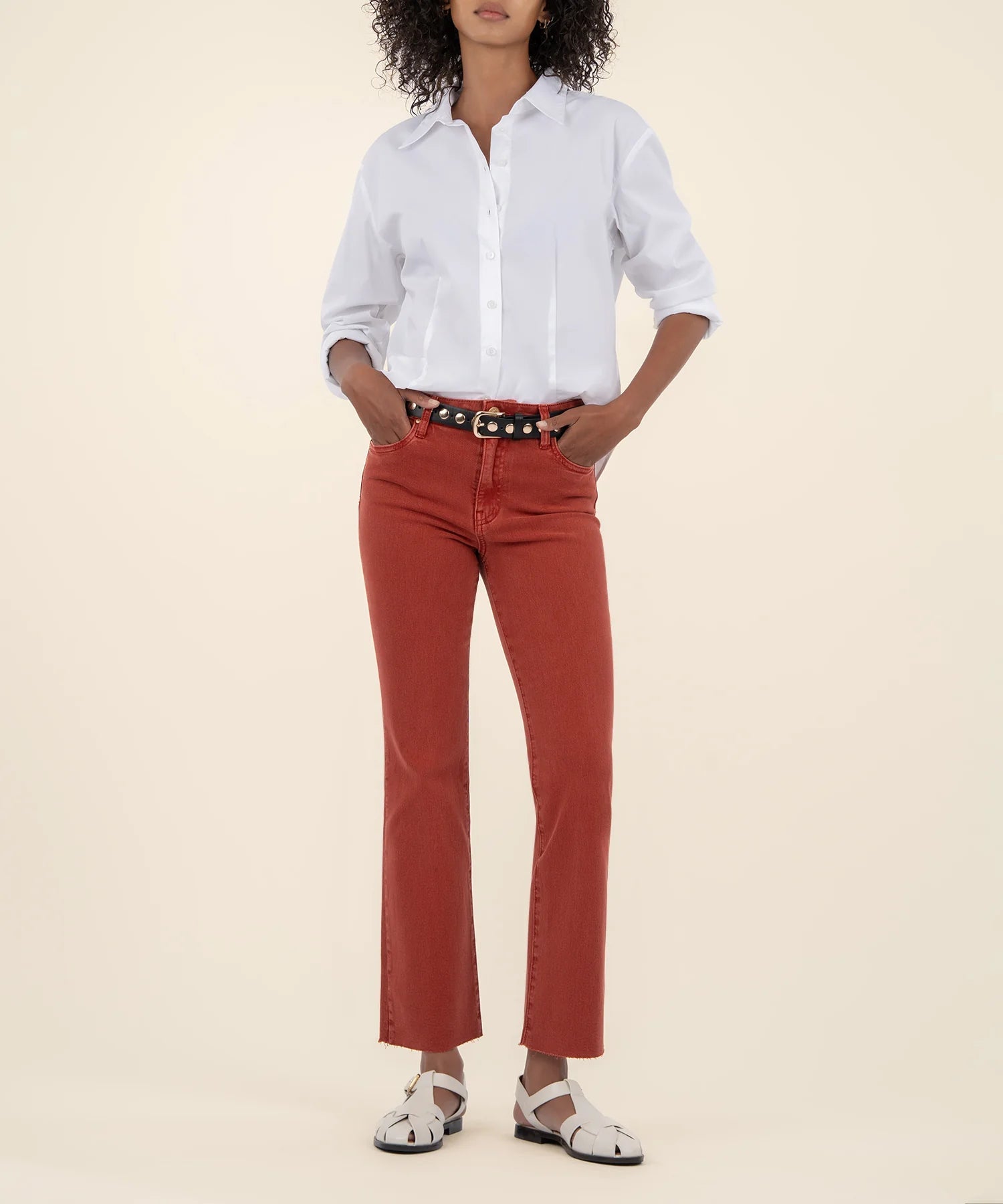 Kelsey Flare Jeans - Paprika - Elle Maxine