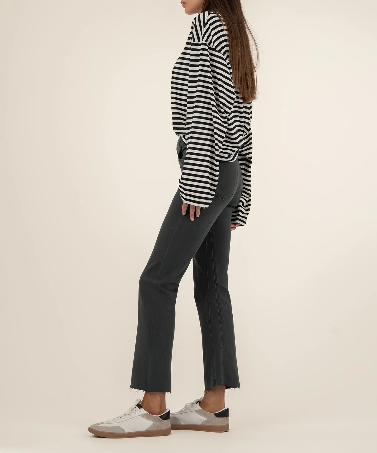 Kelsey Flare Jeans - Pewter - Elle Maxine