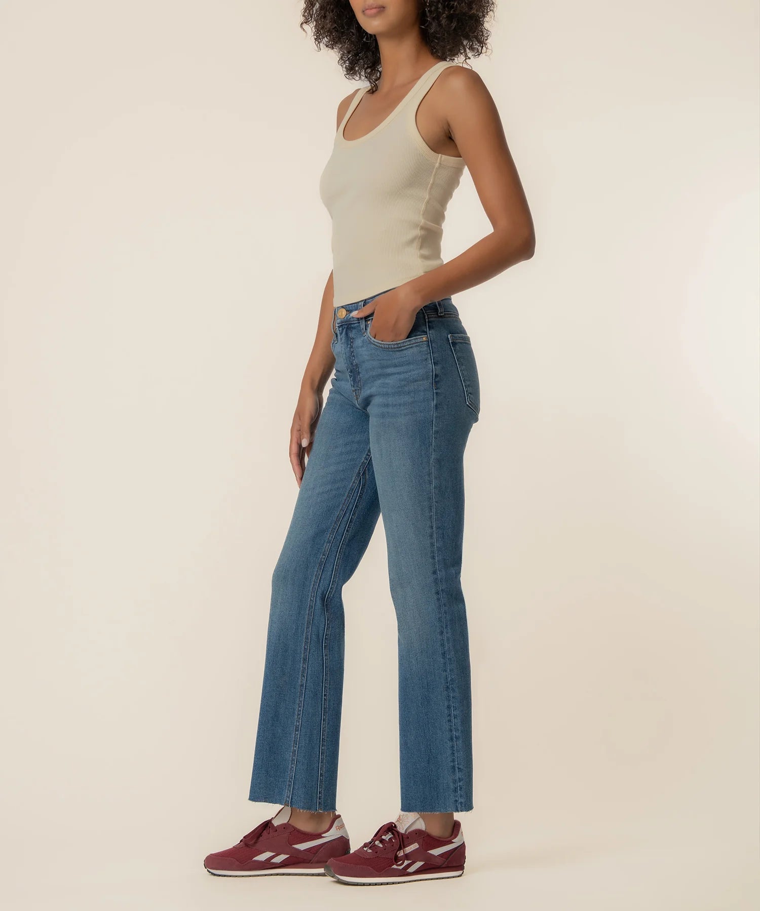 Kelsey High Rise Ankle Flare - Wonderful - Elle Maxine