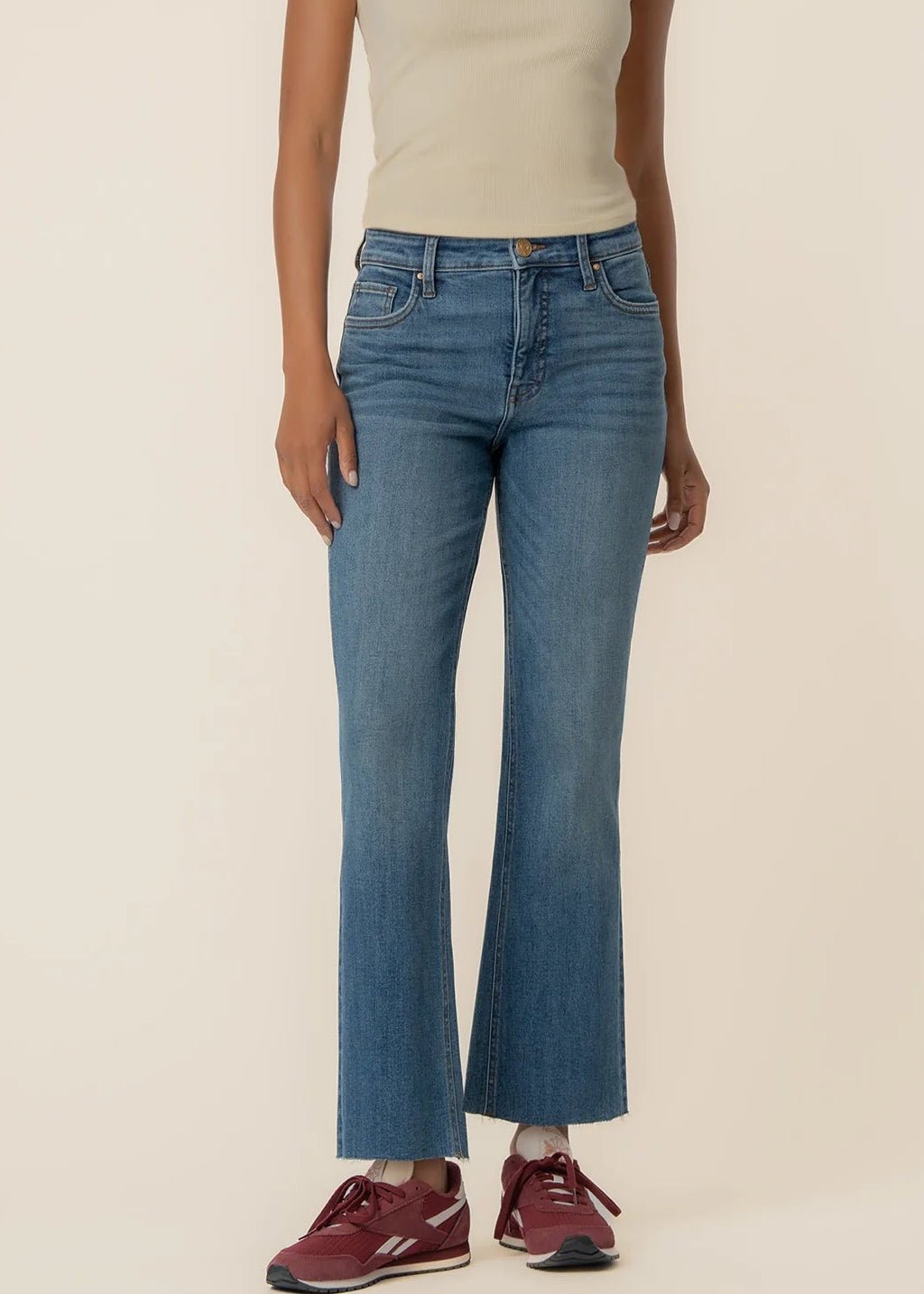 Kelsey High Rise Ankle Flare - Wonderful - Elle Maxine