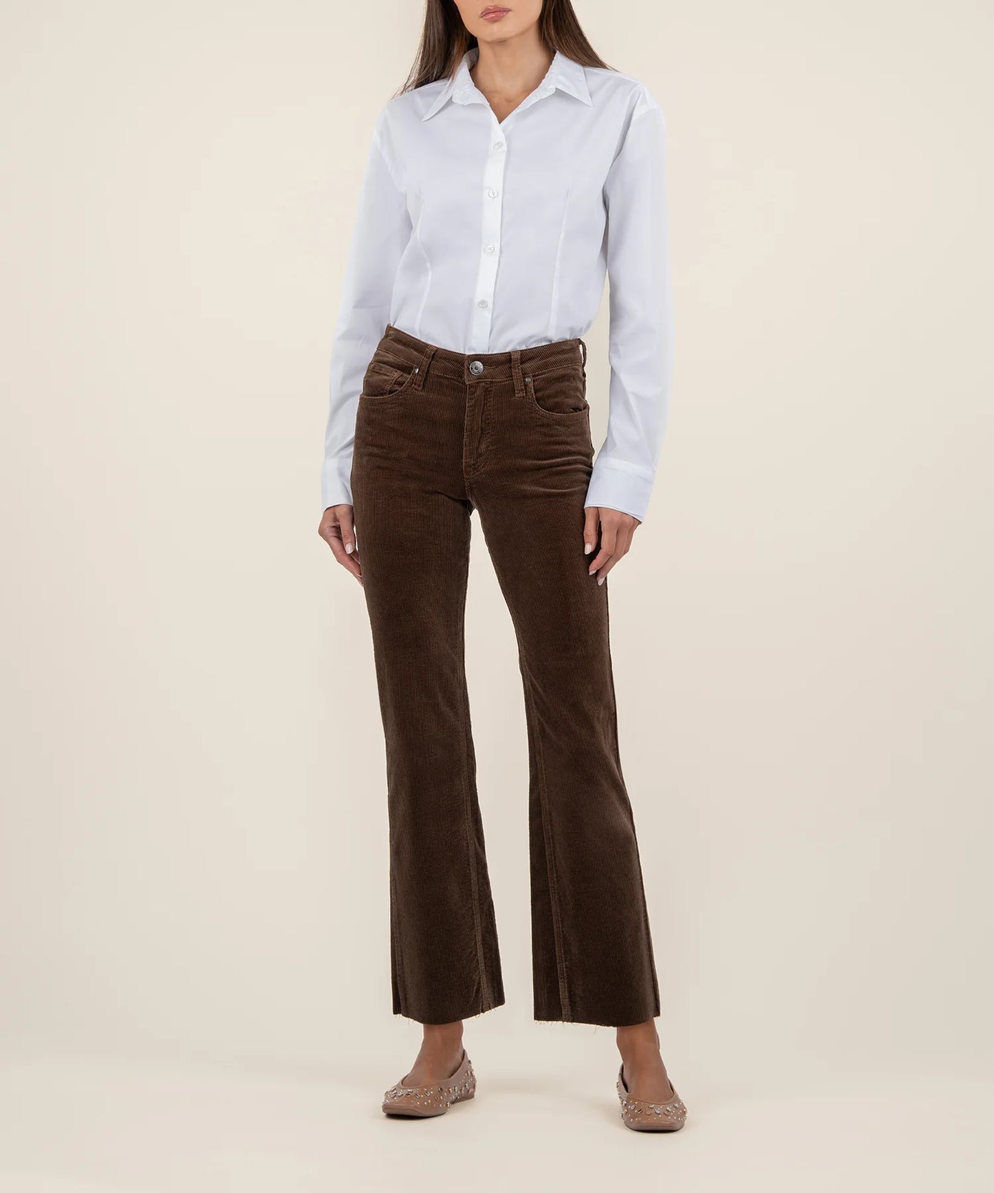 Kelsey Flare Jeans- Brown