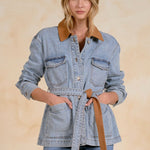 Kenny Belted Denim Jacket - Elle Maxine