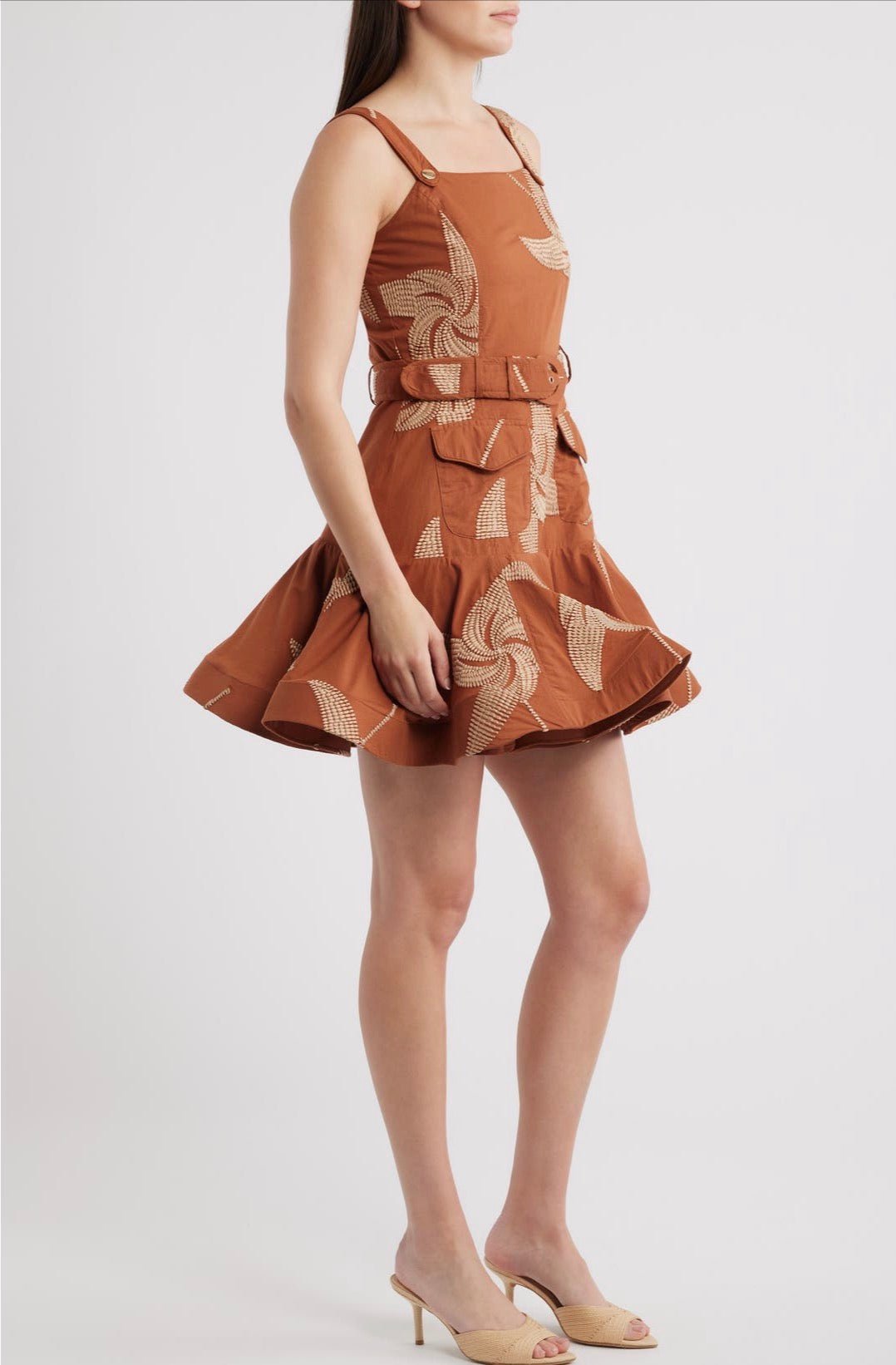 Kenny Topstitched Paneled Dress - Elle Maxine