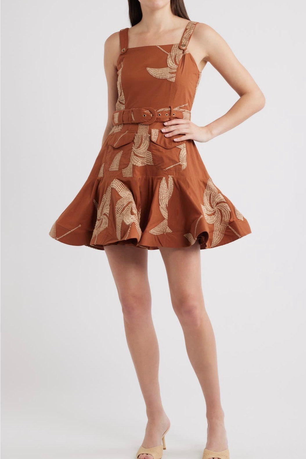 Kenny Topstitched Paneled Dress - Elle Maxine