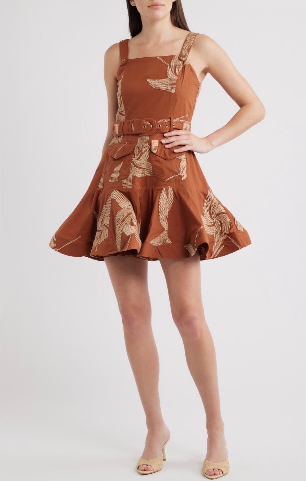 Kenny Topstitched Paneled Dress - Elle Maxine
