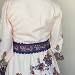 Khyrie Peacock Belted Dress - Elle Maxine