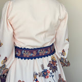 Khyrie Peacock Belted Dress - Elle Maxine
