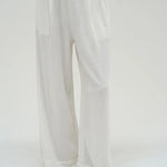 Kiana Linen Pull On Pant - Whisper White - Elle Maxine