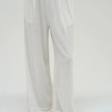 Kiana Linen Pull On Pant - Whisper White - Elle Maxine