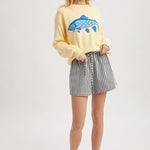 Kiana Striped Drawstring Shorts - Elle Maxine