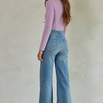 Kyla Knit Turtleneck Top - Lavender - Elle Maxine