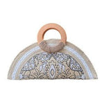 Ladies Natural Jute Clutch Handbag - Elle Maxine