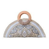 Ladies Natural Jute Clutch Handbag - Elle Maxine