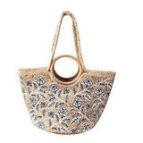 Ladies Natural Jute Tote Handbag - Elle Maxine