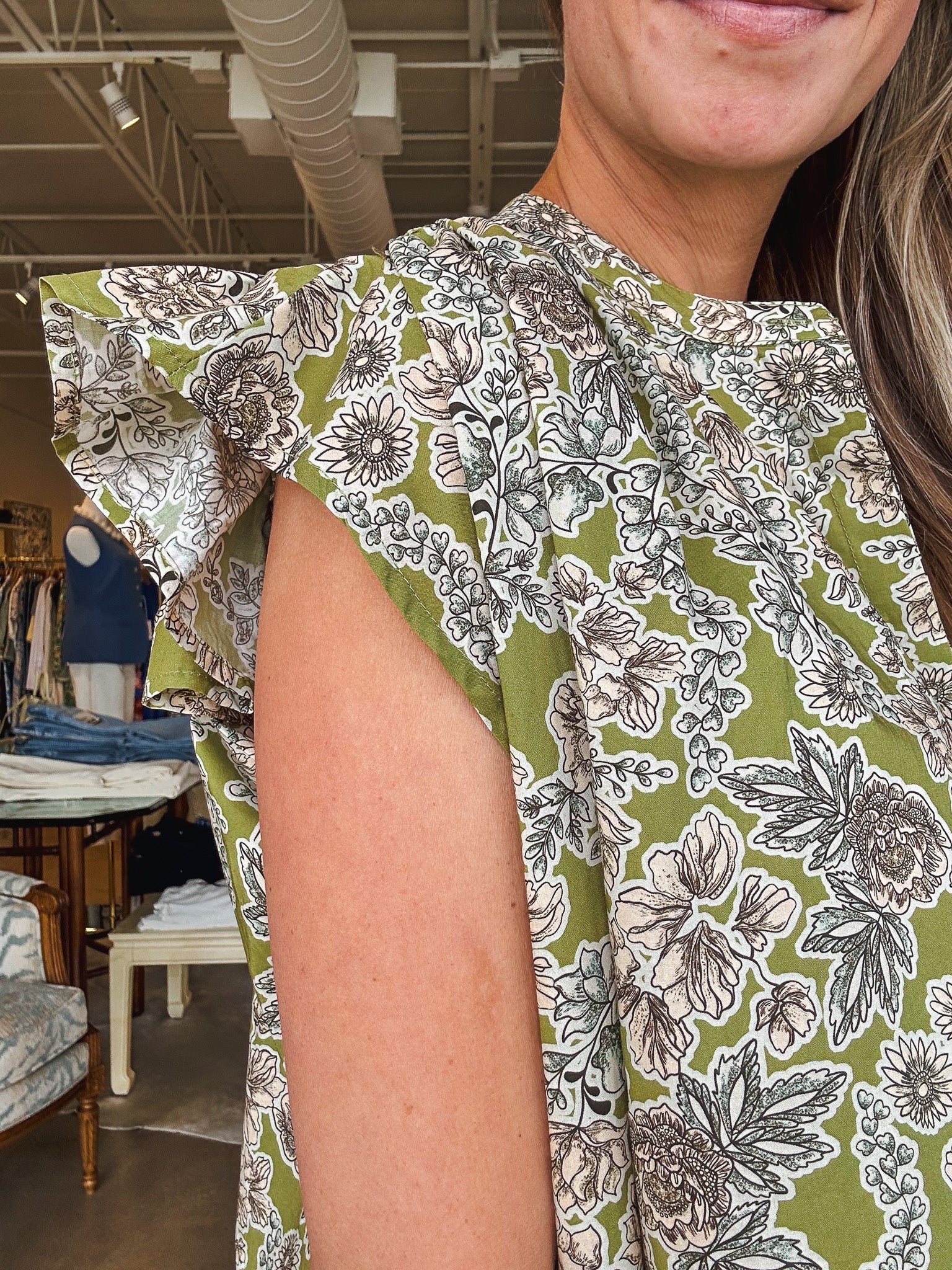 Lagos Blouse - Citron Floral - Elle Maxine