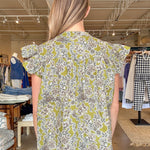 Lagos Blouse - Citron Floral - Elle Maxine