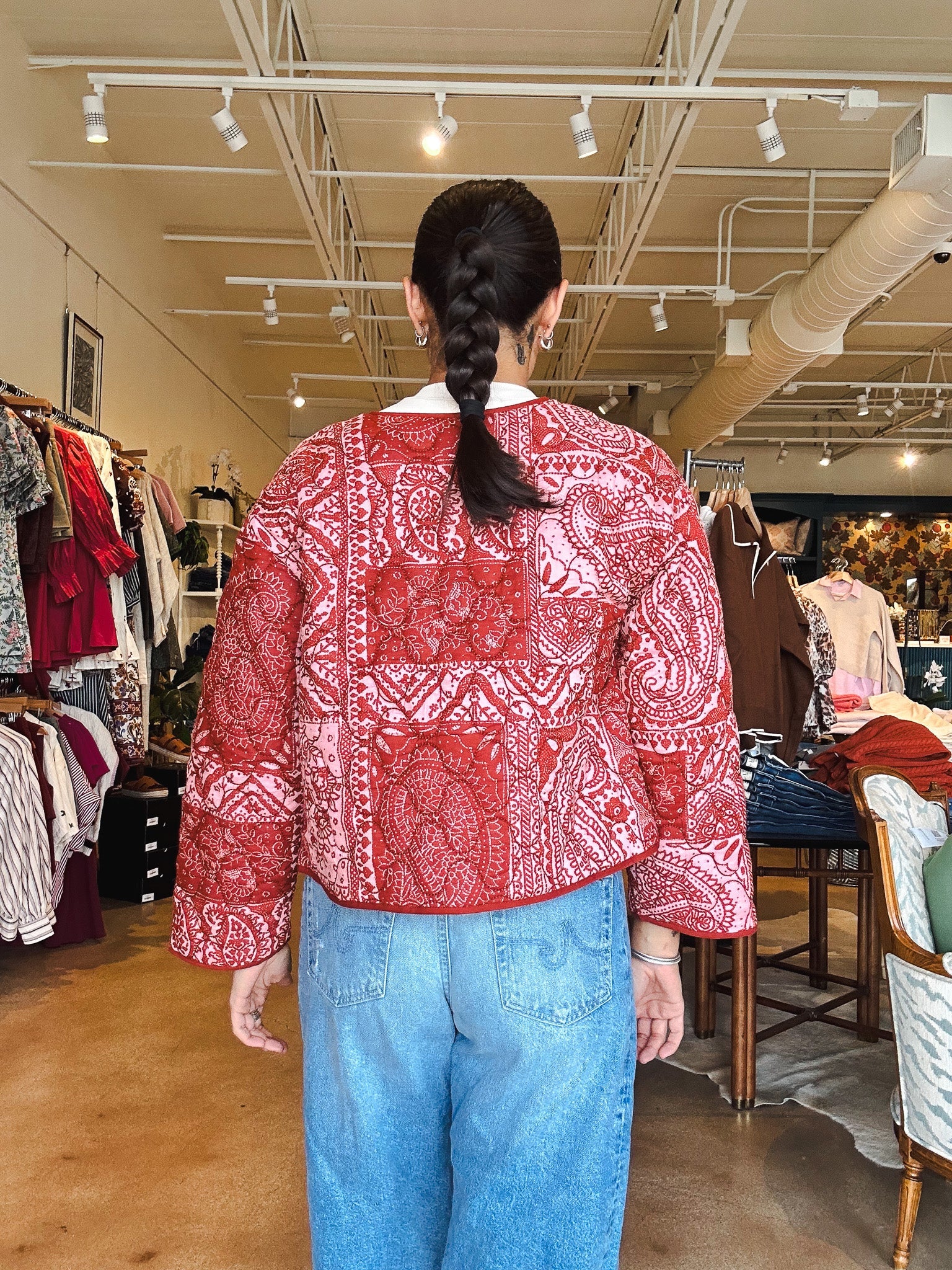Lance Quilted Jacket - Terracotta - Elle Maxine