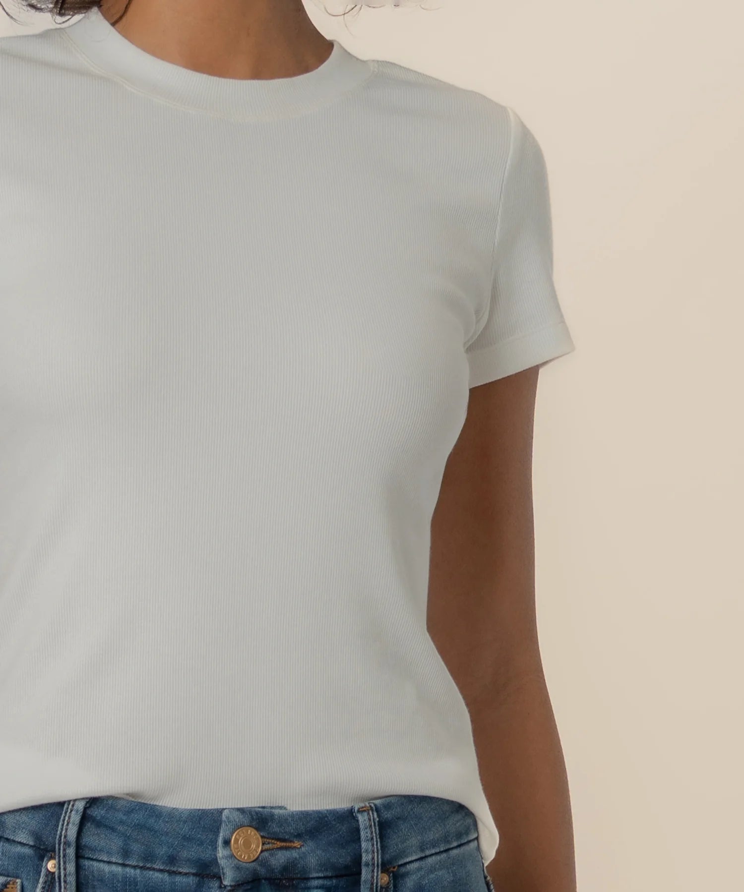 Langley Short Sleeve Rib Tee - Elle Maxine