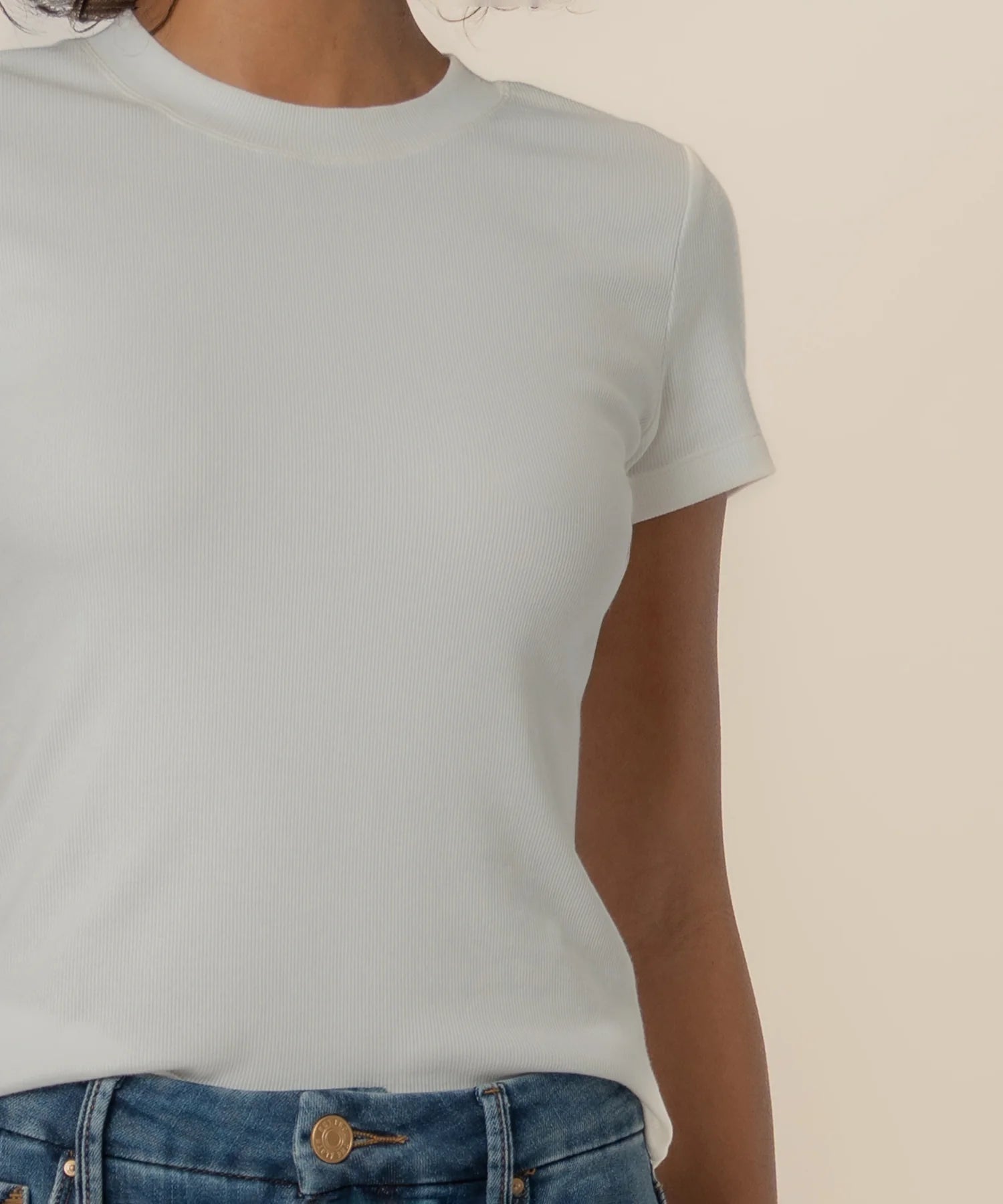 Langley Short Sleeve Rib Tee - Elle Maxine