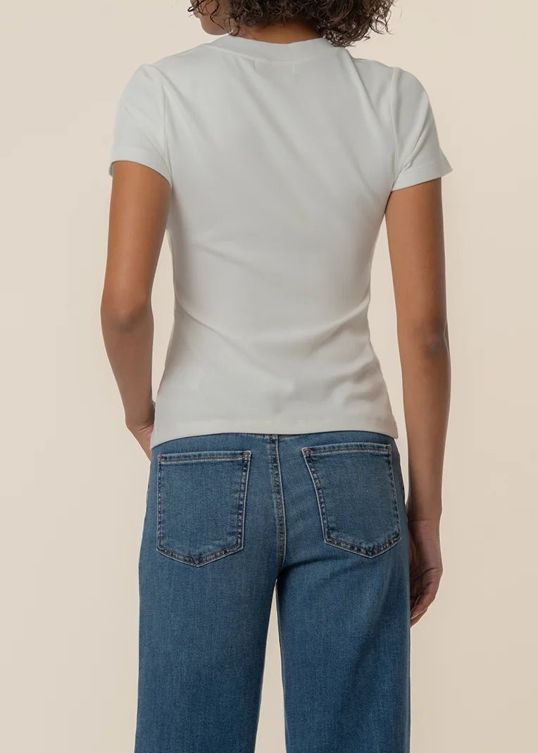 Langley Short Sleeve Rib Tee - Elle Maxine