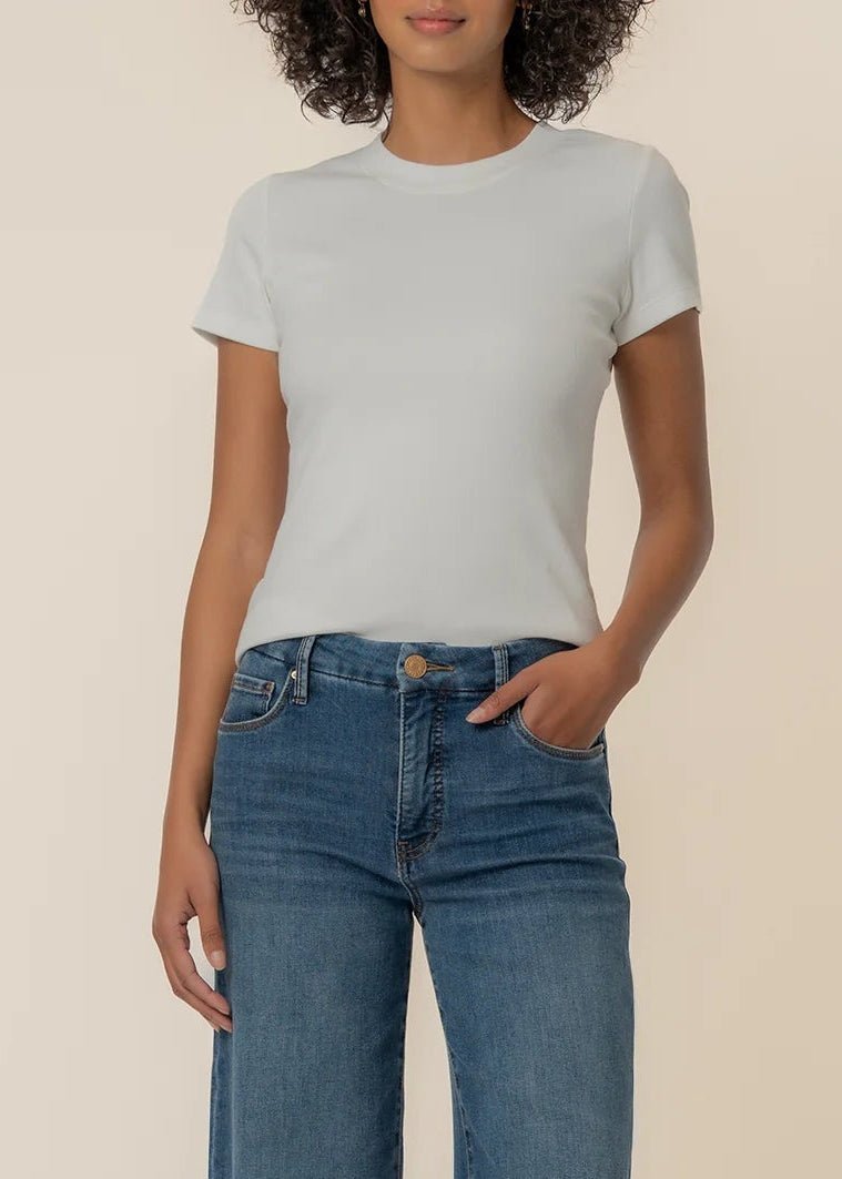 Langley Short Sleeve Rib Tee - Elle Maxine