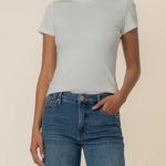 Langley Short Sleeve Rib Tee - Elle Maxine