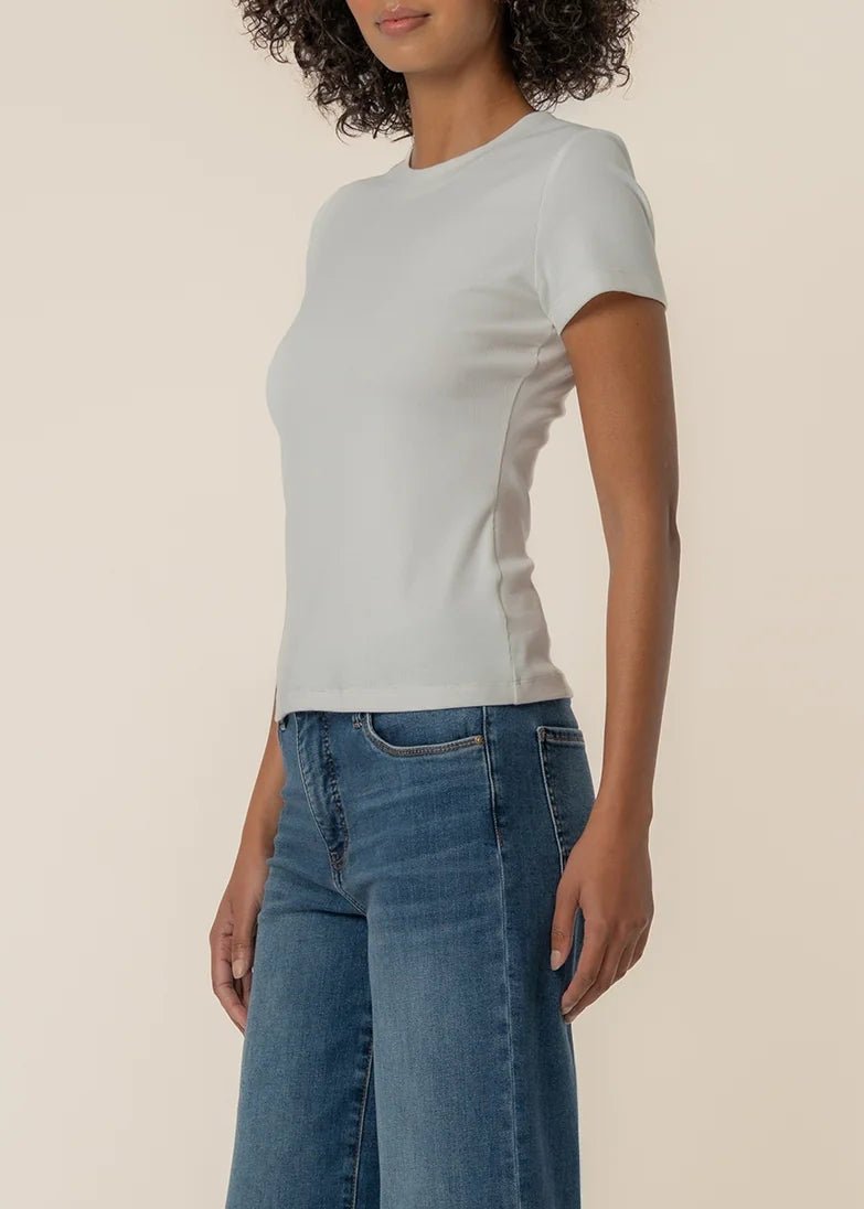 Langley Short Sleeve Rib Tee - Elle Maxine