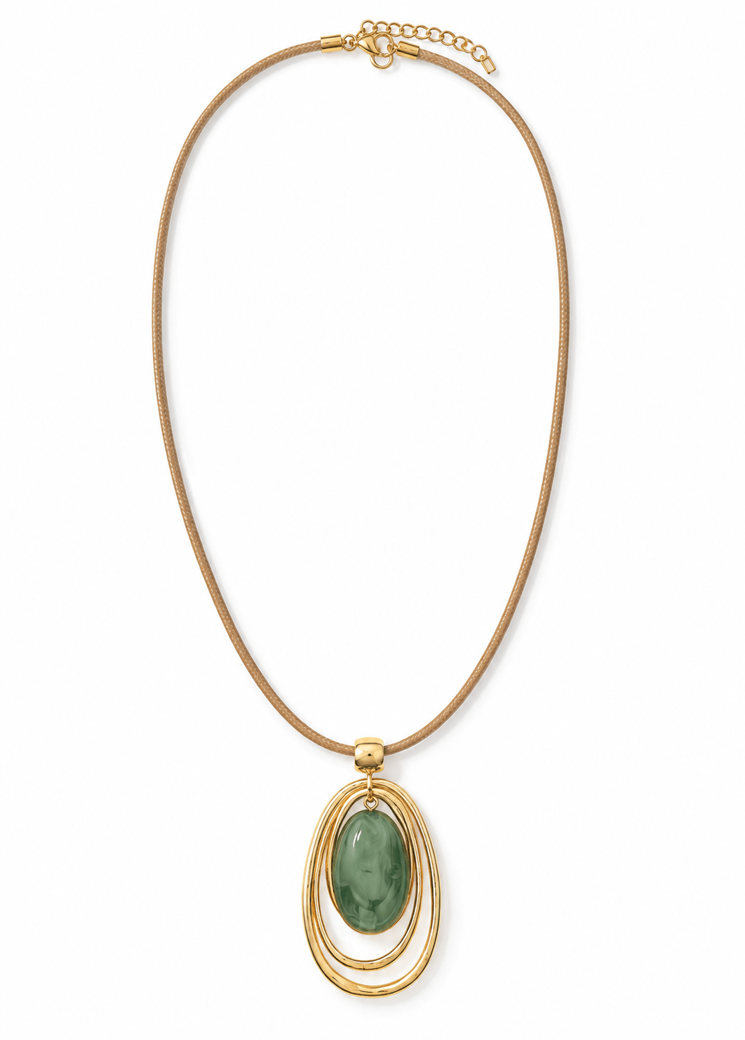Laurel Green Stone Necklace - Elle Maxine